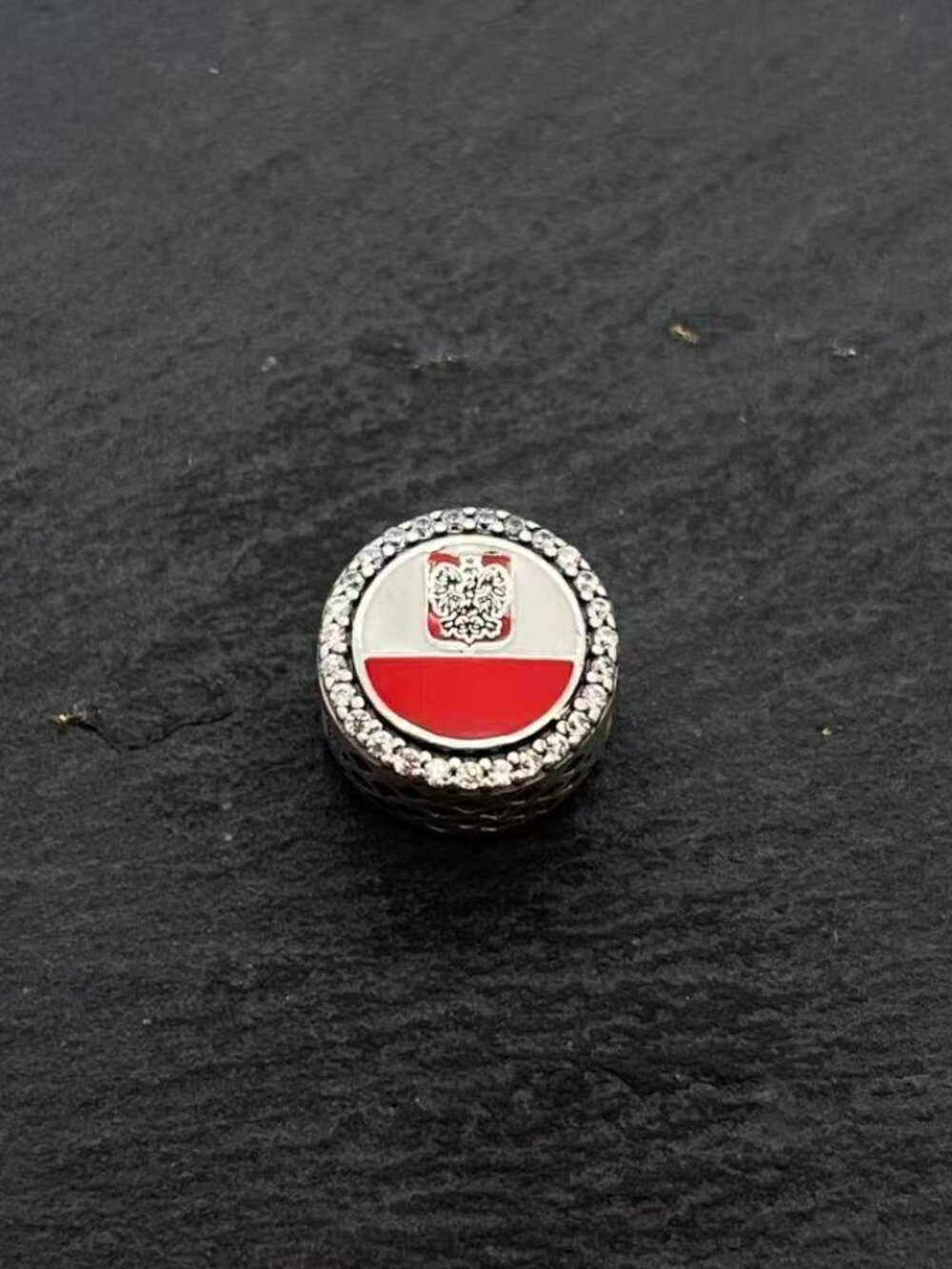 Pandora Poland Polska Flag Exclusive Bead Charm Sterling Silver Jewelry